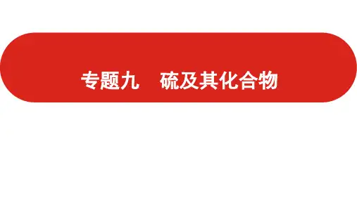 新高考化学一轮复习硫及其化合物课件(62张)