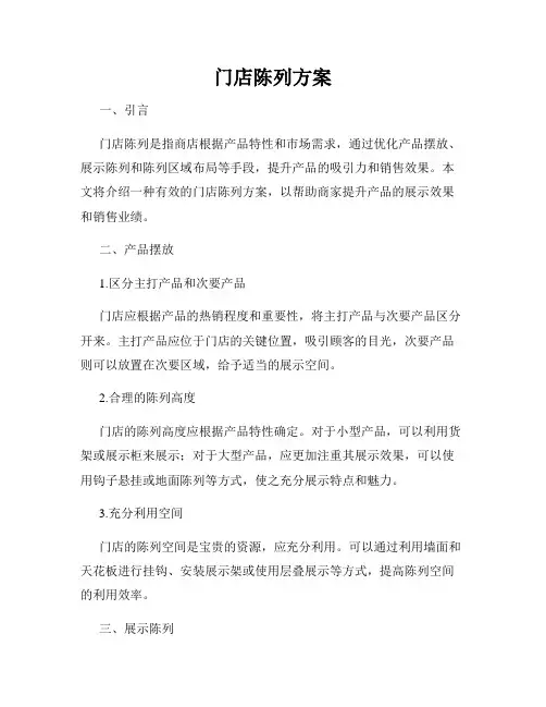 门店陈列方案