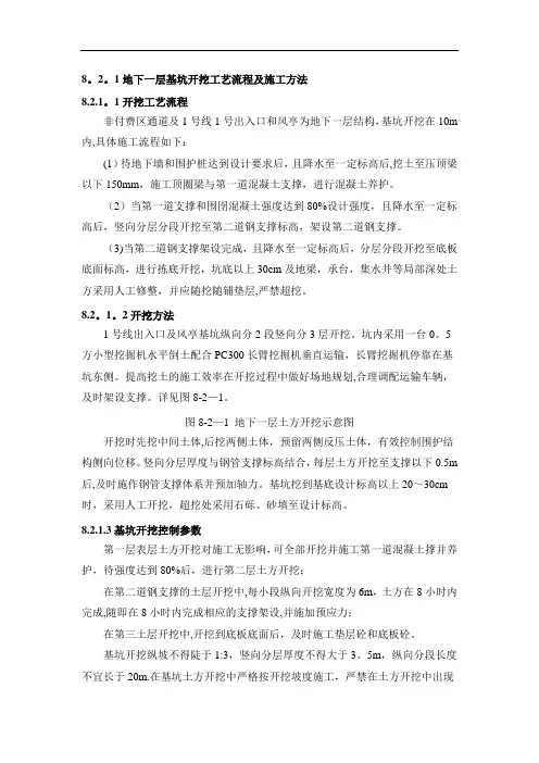 基坑开挖工艺流程及施工方法