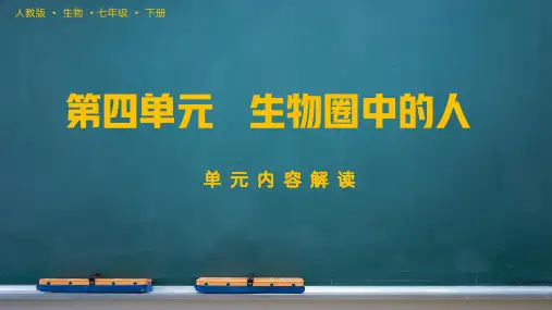 第四单元 生物圈中的人 七年级生物下册同步精品课件(人教版)
