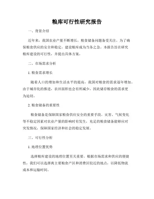 粮库可行性研究报告