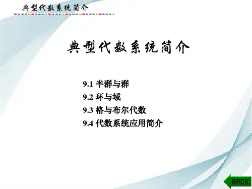 离散数学及其应用课件：典型代数系统简介