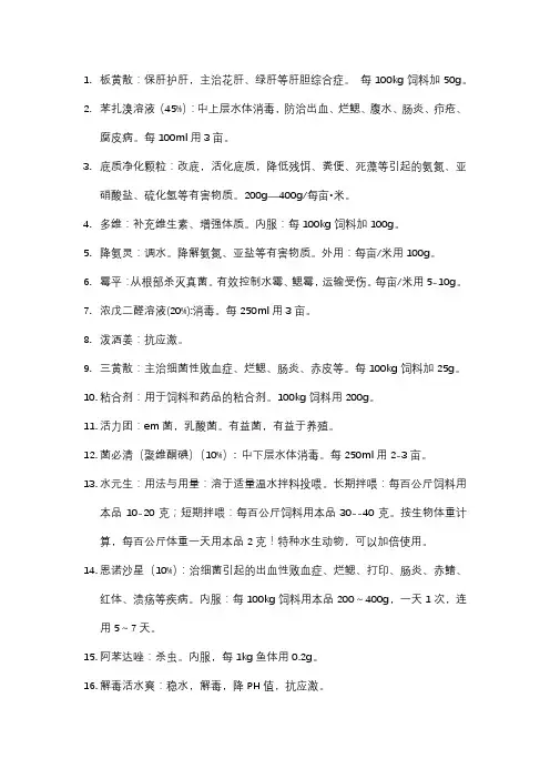 药品说明书