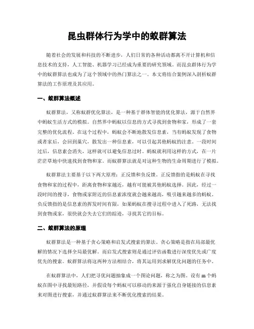 昆虫群体行为学中的蚁群算法