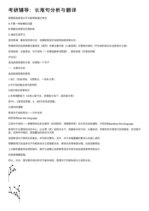 考研辅导：长难句分析与翻译