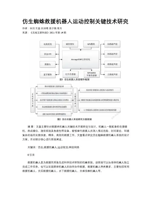 仿生蜘蛛救援机器人运动控制关键技术研究