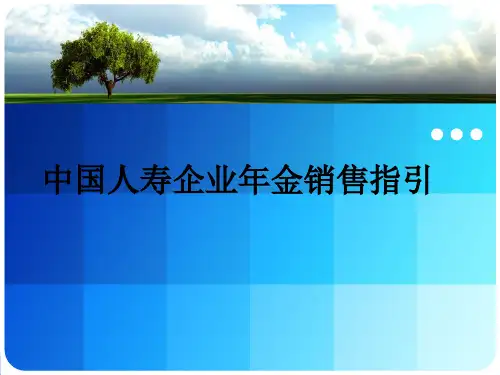 中国人寿企业年金销售指引ppt课件