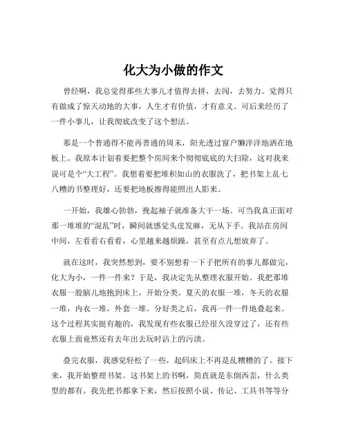 化大为小做的作文