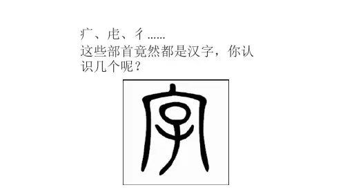 部首竟然都是汉字