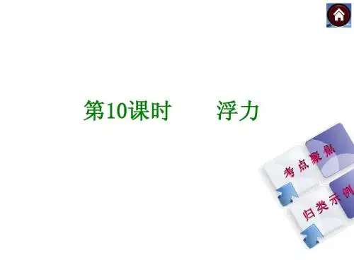 2014中考物理总复习课件(安徽专版)： 第10课时 浮力(新人教版)