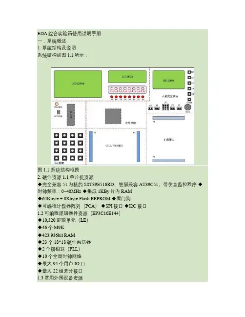 EDA综合实验箱使用手册.