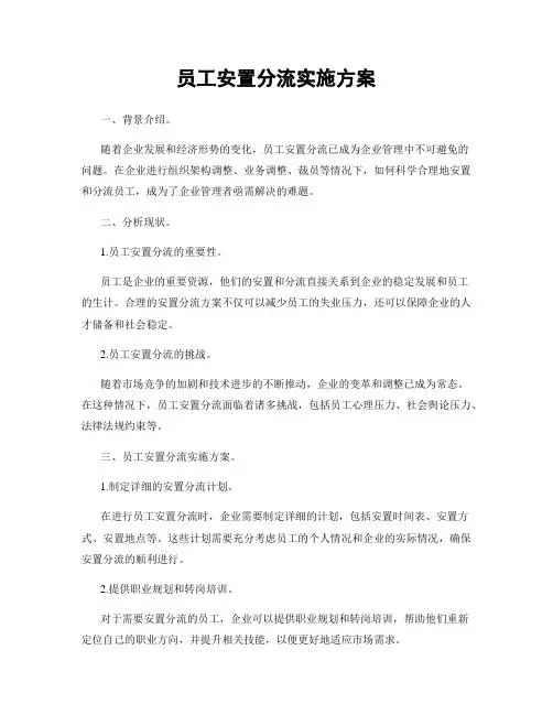 员工安置分流实施方案
