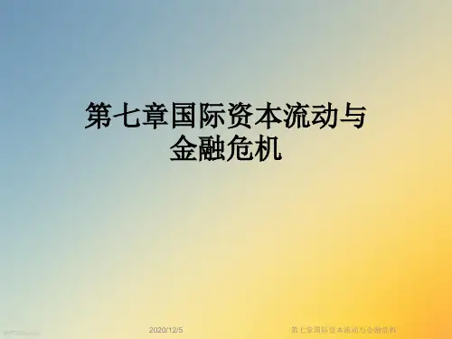 第七章国际资本流动与金融危机