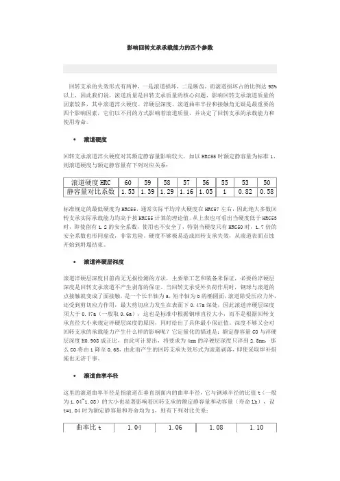 回转支承承载能力