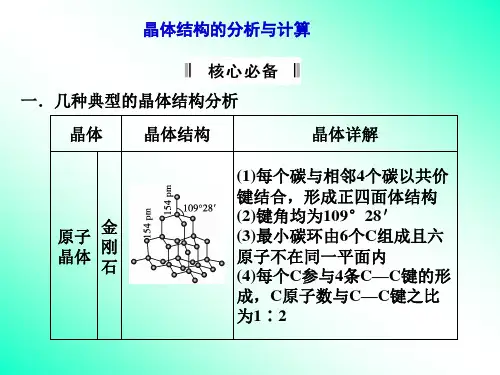 高考化学第一轮复习--晶体结构的分析与计算课件