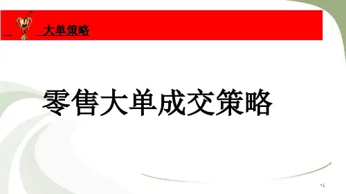 大单成交策略PPT幻灯片课件