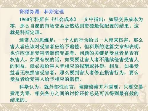 资源协调科斯定理ppt