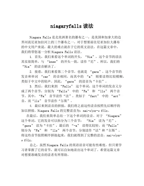 niagaryfalls读法
