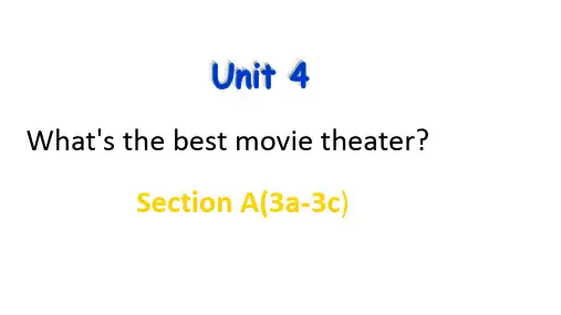 Unit4+SectionA+3a-3c+课件2024-2025学年人教版英语八年级上册