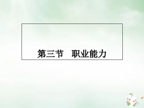 职业能力培训教材(PPT41页)