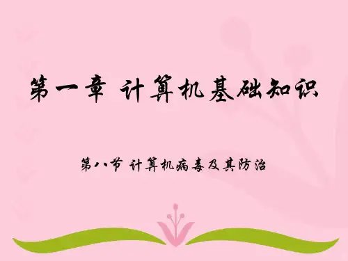 第八节计算机病毒及其防治PPT课件