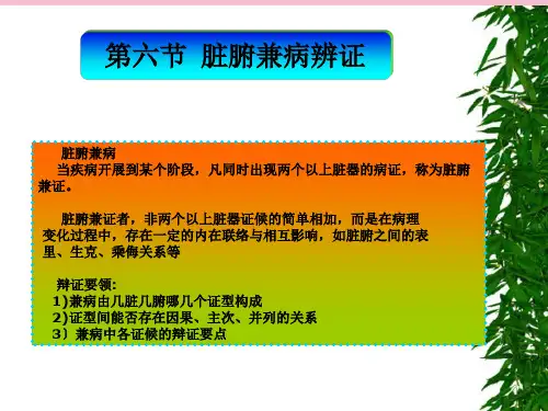 脏腑兼病辨证 ppt课件