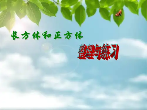 最新苏教版 六年级数学上册 长方体和正方体 整理与练习(2课时)