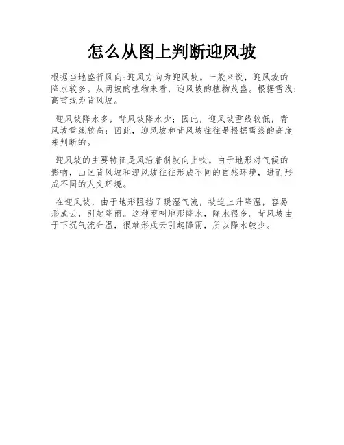 怎么从图上判断迎风坡