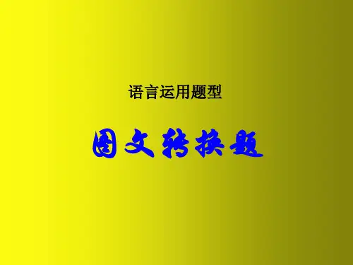 中考语文专题复习：图文转换解题技巧课件