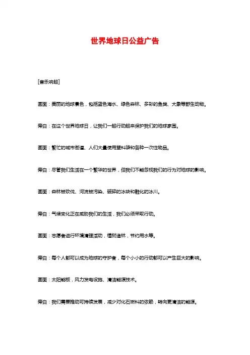 世界地球日公益广告