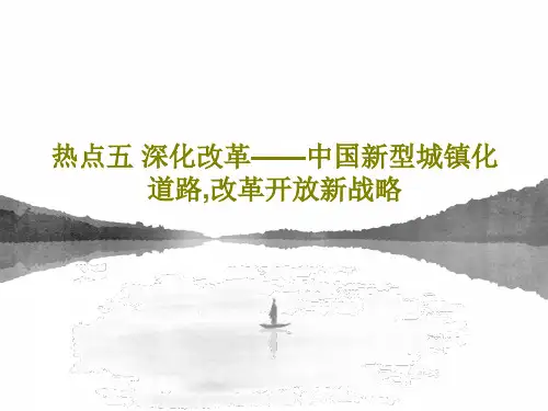 热点五 深化改革——中国新型城镇化道路,改革开放新战略25页PPT