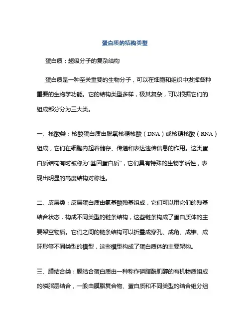 蛋白质的结构类型