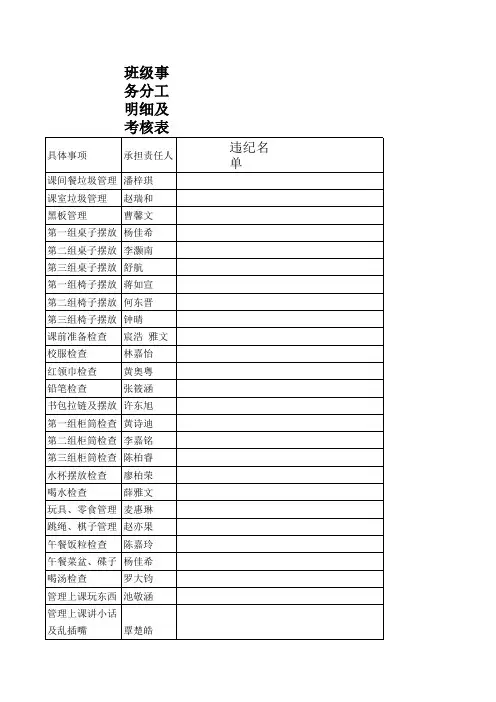 班级事务