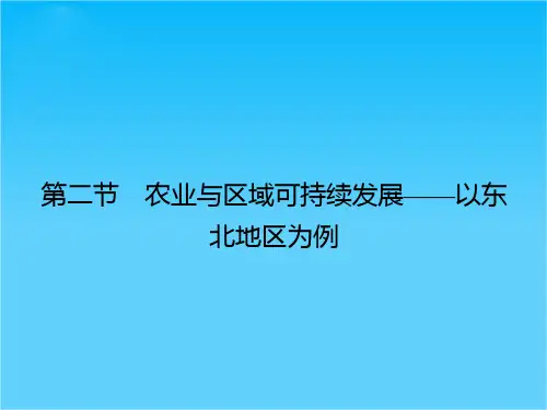 【优化设计】高二地理鲁教版必修3课件4.2 农业与区域可持续发展——以东北地区为例