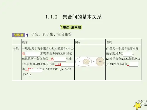 高中数学第一章集合与函数概念1.2集合间的基本关系课件新人教A版必修