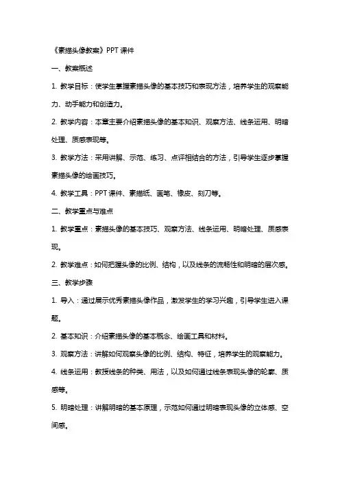 《素描头像教案》课件2