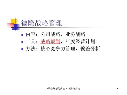 战略规划的内容丶方法与实施课件