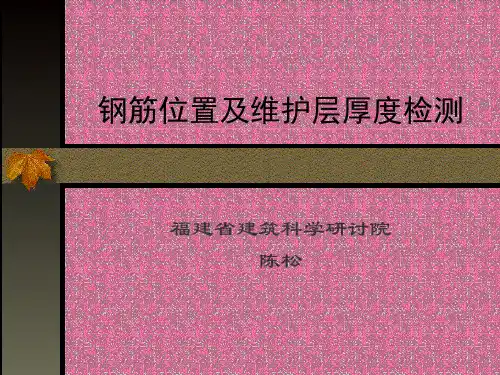 钢筋位置及保护层厚度检测ppt课件