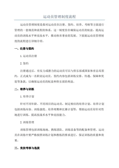 运动员管理制度流程