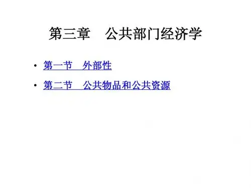第3章 公共部门经济学