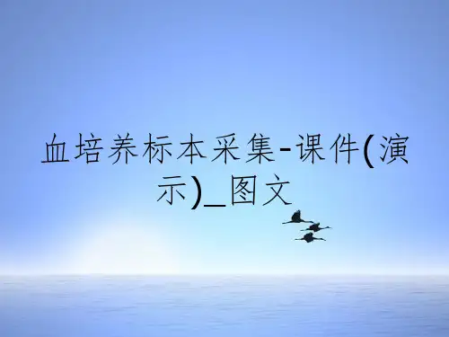 血培养标本采集-课件(演示)图文