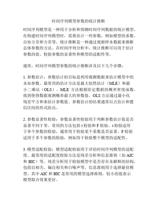 时间序列模型参数的统计推断