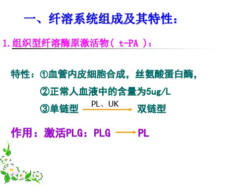 纤维蛋白溶解系统