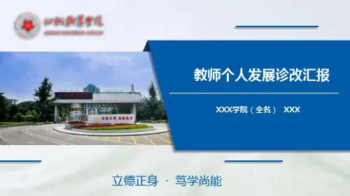 教师个人发展诊改汇报PPT(体例)