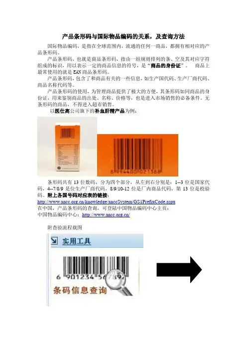 产品条形码与国际物品编码的关系,及查询方法