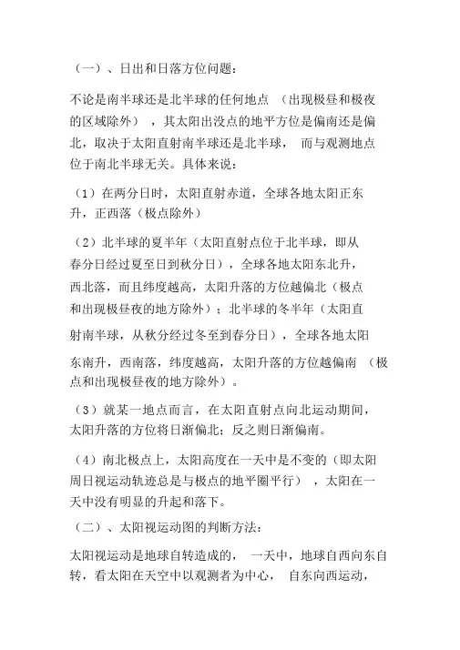 日出日落方位详解[1]