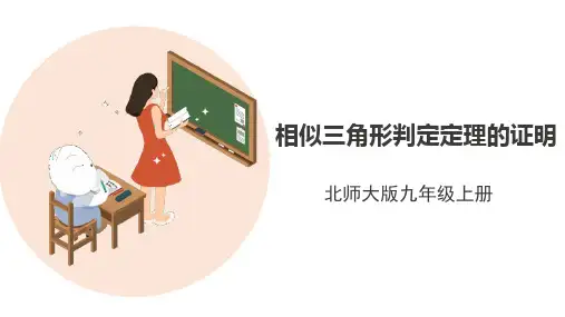 北师大版九年级数学上册 (相似三角形判定定理的证明)图形的相似教育课件