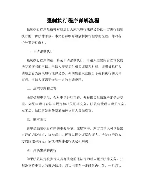 强制执行程序详解流程