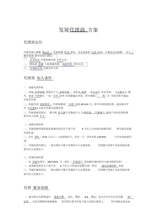 销售代理策划方案_代理商招商方案_产品代理合作方案