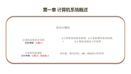 408计算机组成原理历年真题1-2章